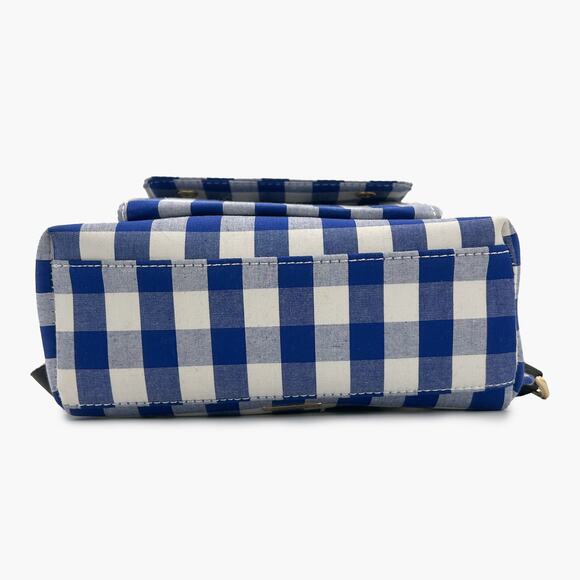 NWOT SKINNY DIP Plaid Mini Backpack (Blue/White) - Picture 7 of 13